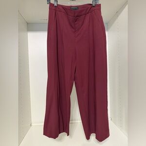 Banana Republic Factory Women's Burgundy Wide Leg Pants